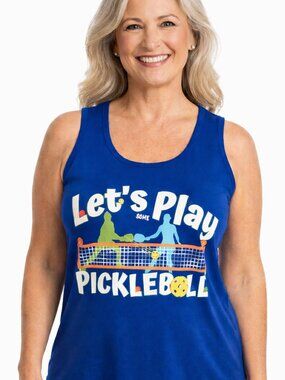 NWT Medium womens blue tank top. Pickleball shirt. Summer. Sporty